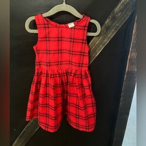 Carter’s Red and Black Flannel Dress, Size 3T